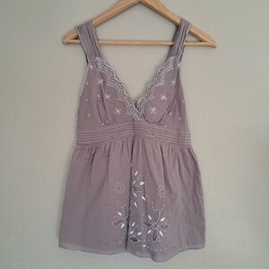matty m 00s Vintage Y2K Gray Camisole Tank Top Size Medium